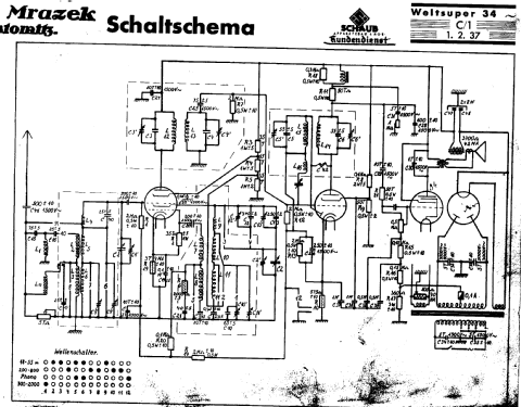 Weltsuper 34W; Schaub und Schaub- (ID = 304379) Radio