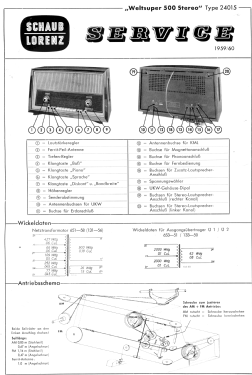 Weltsuper 500 Stereo 24015; Schaub und Schaub- (ID = 469835) Radio