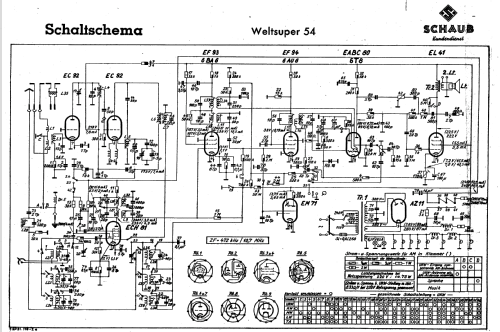 Weltsuper 54 WS54; Schaub und Schaub- (ID = 375225) Radio