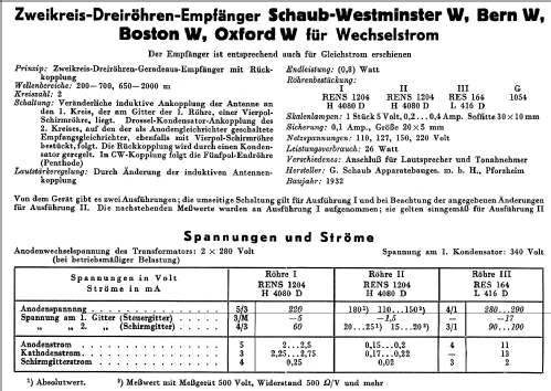 Westminster II W; Schaub und Schaub- (ID = 49794) Radio