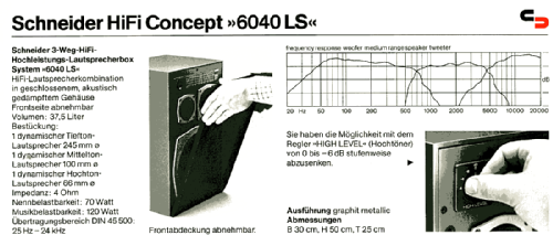 HiFi Concept 6040 LS; Schneider (ID = 1319603) Speaker-P