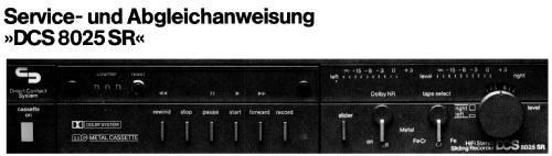 HiFi Stereo Sliding Recorder DCS-8025SR; Schneider (ID = 1693000) Sonido-V