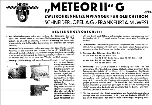 Meteor II G ; Schneider-Opel AG, (ID = 784504) Radio