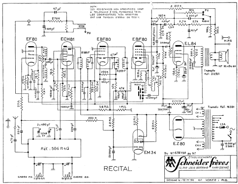 Recital ; Schneider Frères, (ID = 809507) Radio