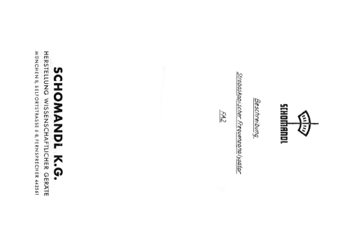 Stroboskopischer Frequenz-Analysator FA 2; Schomandl KG; (ID = 669807) Equipment