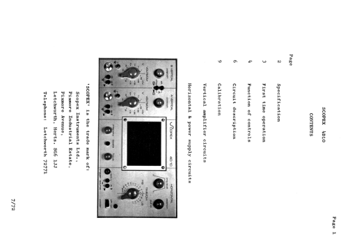 Dual Channel Oscilloscope 4D-10; Scopex Instruments; (ID = 2531922) Ausrüstung