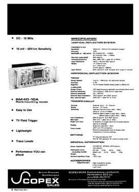 Oscilloscope RM4D-10A; Scopex Instruments; (ID = 2894917) Equipment