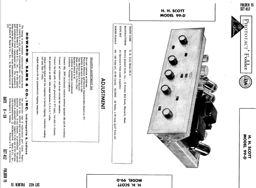 99-D ; Scott; H.H.; Maynard (ID = 603553) Ampl/Mixer