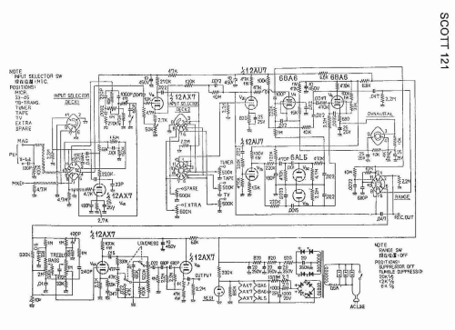 Dynaural Equalizer-Preamplifier 121; Scott; H.H.; Maynard (ID = 1800441) Ampl/Mixer