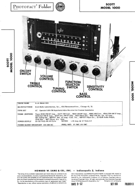 1000; Scott Radio Labs.E.H (ID = 3094287) Radio