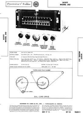 310 ; Scott Radio Labs.E.H (ID = 3003963) Radio