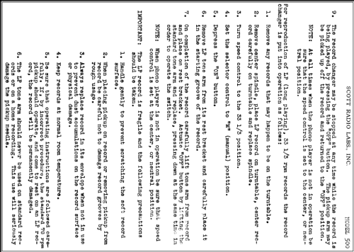 500 ; Scott Radio Labs.E.H (ID = 305417) Radio