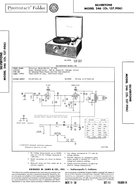 246 Ch= 137.906; Sears, Roebuck & Co. (ID = 2785447) R-Player