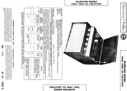 Silvertone 7045 Ch= 528.47200; Sears, Roebuck & Co. (ID = 1859880) Radio