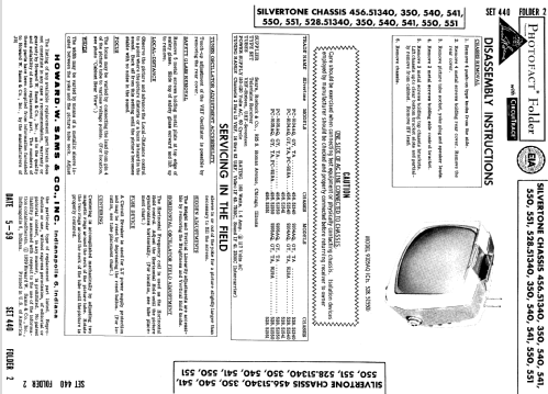 9104AQ Ch= 528.51340; Sears, Roebuck & Co. (ID = 886769) Television