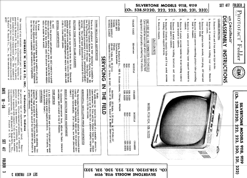 9118 Ch= 528.51222; Sears, Roebuck & Co. (ID = 859703) Television