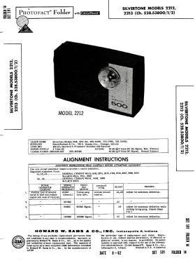 Silvertone All Transistor 500 2212 Ch= 528.53800, 528.53801, 528.53802; Sears, Roebuck & Co. (ID = 2936310) Radio