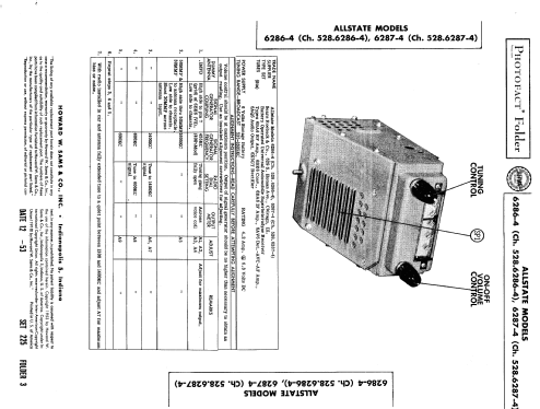 Allstate 6286-4 Ch= 528.6286-4; Sears, Roebuck & Co. (ID = 424182) Car Radio