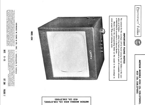 Meteor 4104 Ch= 528.37000; Sears, Roebuck & Co. (ID = 2673464) Television