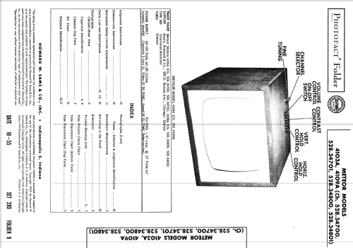 Meteor 4109A Ch= 528.34800; Sears, Roebuck & Co. (ID = 2650789) Television