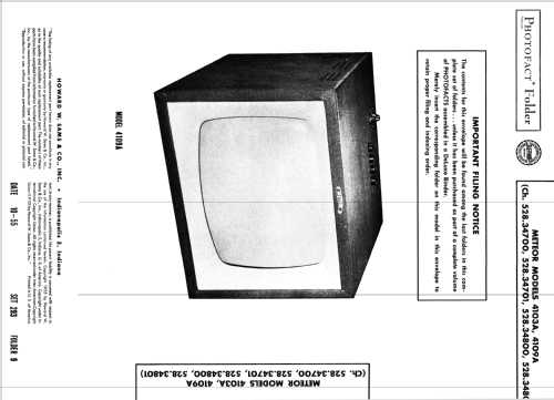 Meteor 4109A Ch= 528.34800; Sears, Roebuck & Co. (ID = 2650790) Television