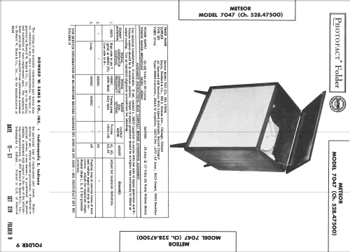 Meteor 7047 Ch= 528.47500; Sears, Roebuck & Co. (ID = 2475480) Radio