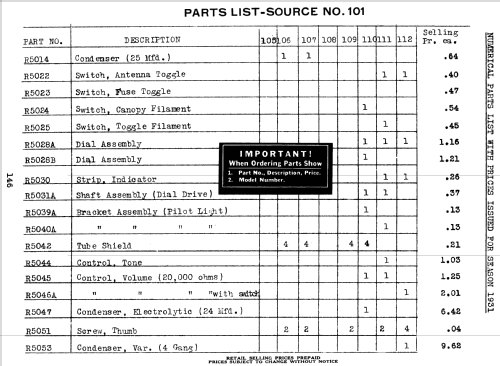 Silvertone 107A 7-Tube Screen Grid Order= 57DM 1074 or 1076; Sears, Roebuck & Co. (ID = 1272829) Radio