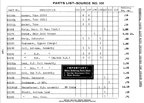 Silvertone 107A 7-Tube Screen Grid Order= 57DM 1074 or 1076; Sears, Roebuck & Co. (ID = 1272832) Radio