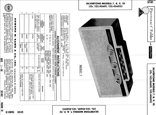 Silvertone 10 Ch= 132.45601 Order=57K 10; Sears, Roebuck & Co. (ID = 592973) Radio