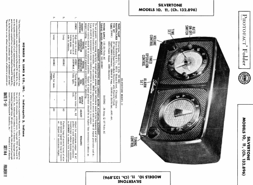 Silvertone 10 Clock Receiver Ch= 132.896 Order=57K 010; Sears, Roebuck & Co. (ID = 444892) Radio