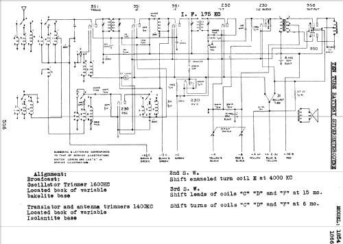 Silvertone 10-Tube Battery Console Order= 57FM 1854; Sears, Roebuck & Co. (ID = 1286173) Radio