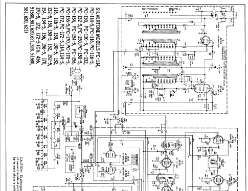 Silvertone 114, -5, 116, -5 Ch= 528.51580 to 528.51585; Sears, Roebuck & Co. (ID = 617343) Television