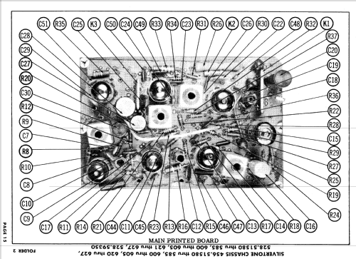 Silvertone 114, -5, 116, -5 Ch= 528.51580 to 528.51585; Sears, Roebuck & Co. (ID = 632960) Television