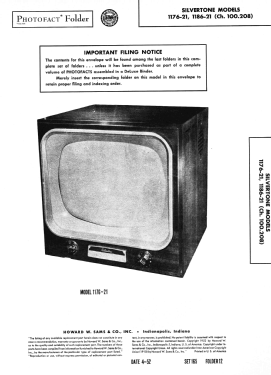 Silvertone 1186-21 Ch= 100.208; Sears, Roebuck & Co. (ID = 3044631) Television