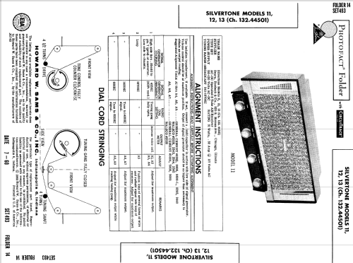 Silvertone 11 Ch= 132.44501 Order=57K 11; Sears, Roebuck & Co. (ID = 539075) Radio