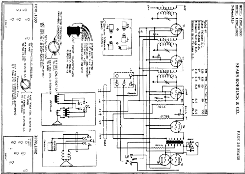 Silvertone Order= 57FM 1300C or 1301C; Sears, Roebuck & Co. (ID = 301017) Radio