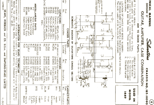 Silvertone Guitar and Amplifier 1449; Sears, Roebuck & Co. (ID = 845108) Ampl/Mixer