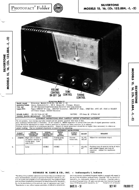 Silvertone 16 Ch= 132.844-1 Order=57E 016; Sears, Roebuck & Co. (ID = 2946385) Radio