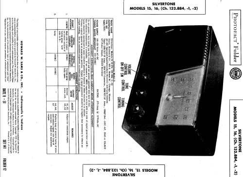 Silvertone 16 Ch= 132.884-1 Order=57K 016; Sears, Roebuck & Co. (ID = 539111) Radio