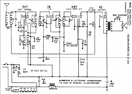 Silvertone Companion Order= 57D 1704; Sears, Roebuck & Co. (ID = 664183) Radio