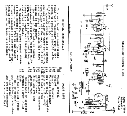 Silvertone Little Fellow Order= 57E 1728 or 1728A; Sears, Roebuck & Co. (ID = 668678) Radio