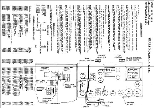 Silvertone 11-Tube Console Order= 57FM 1821; Sears, Roebuck & Co. (ID = 620595) Radio