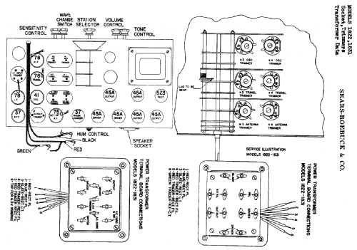 Silvertone Order= 57FM 1822; Sears, Roebuck & Co. (ID = 621047) Radio