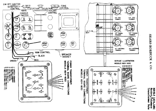 Silvertone 11-Tube DeLuxe Console Order= 57FM 1824; Sears, Roebuck & Co. (ID = 621071) Radio