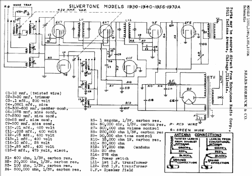 Silvertone 1930 ; Sears, Roebuck & Co. (ID = 629202) Radio