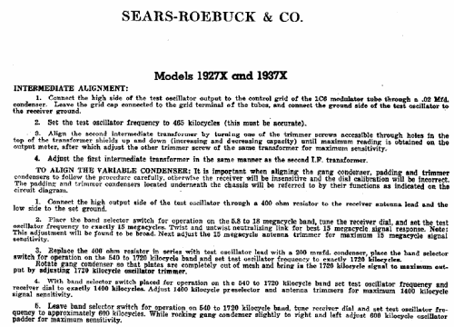 Silvertone 1937X ; Sears, Roebuck & Co. (ID = 629190) Radio