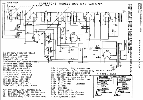 Silvertone 1940 ; Sears, Roebuck & Co. (ID = 629203) Radio