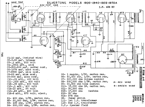 Silvertone 1956 ; Sears, Roebuck & Co. (ID = 1301796) Radio