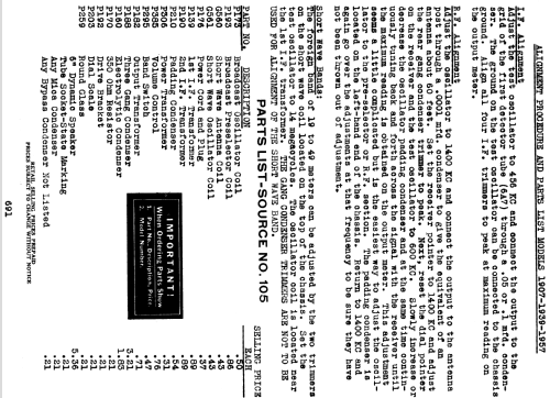Silvertone 1957 ; Sears, Roebuck & Co. (ID = 1300165) Radio