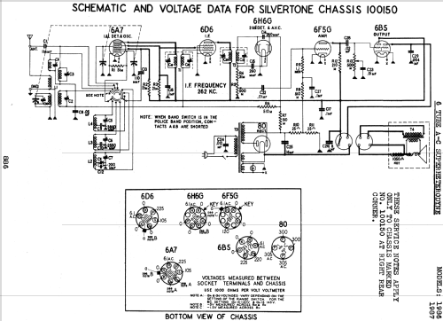 Silvertone 1986 Ch= 100.150; Sears, Roebuck & Co. (ID = 1303504) Radio